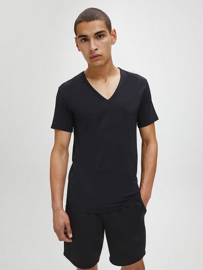 Calvin Klein Ruhák HU085396 | Calvin Klein CK Black Férfi Póló Fekete